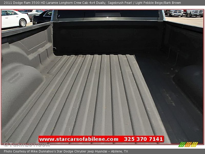 Sagebrush Pearl / Light Pebble Beige/Bark Brown 2011 Dodge Ram 3500 HD Laramie Longhorn Crew Cab 4x4 Dually