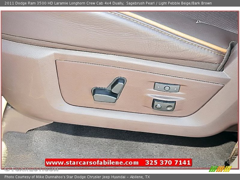 Sagebrush Pearl / Light Pebble Beige/Bark Brown 2011 Dodge Ram 3500 HD Laramie Longhorn Crew Cab 4x4 Dually