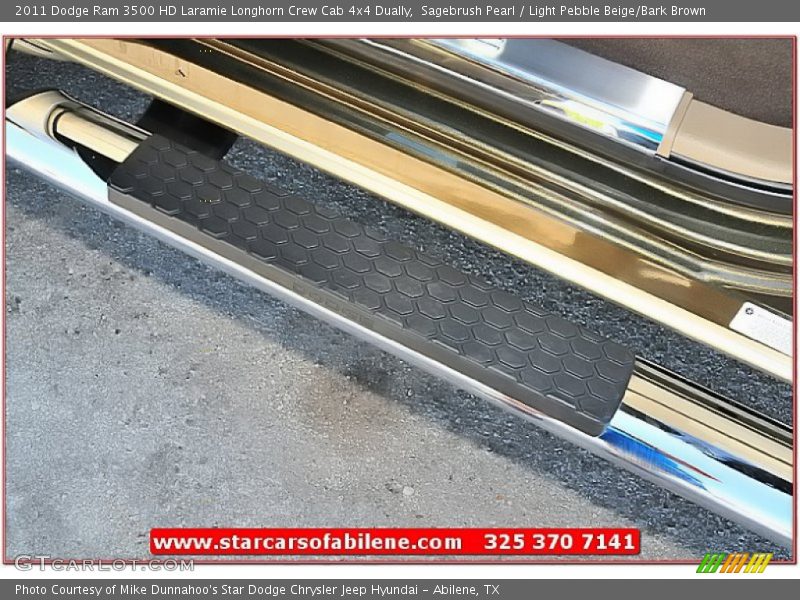 Sagebrush Pearl / Light Pebble Beige/Bark Brown 2011 Dodge Ram 3500 HD Laramie Longhorn Crew Cab 4x4 Dually