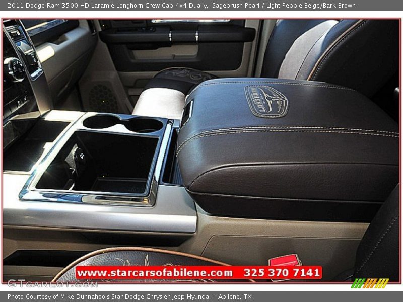 Sagebrush Pearl / Light Pebble Beige/Bark Brown 2011 Dodge Ram 3500 HD Laramie Longhorn Crew Cab 4x4 Dually