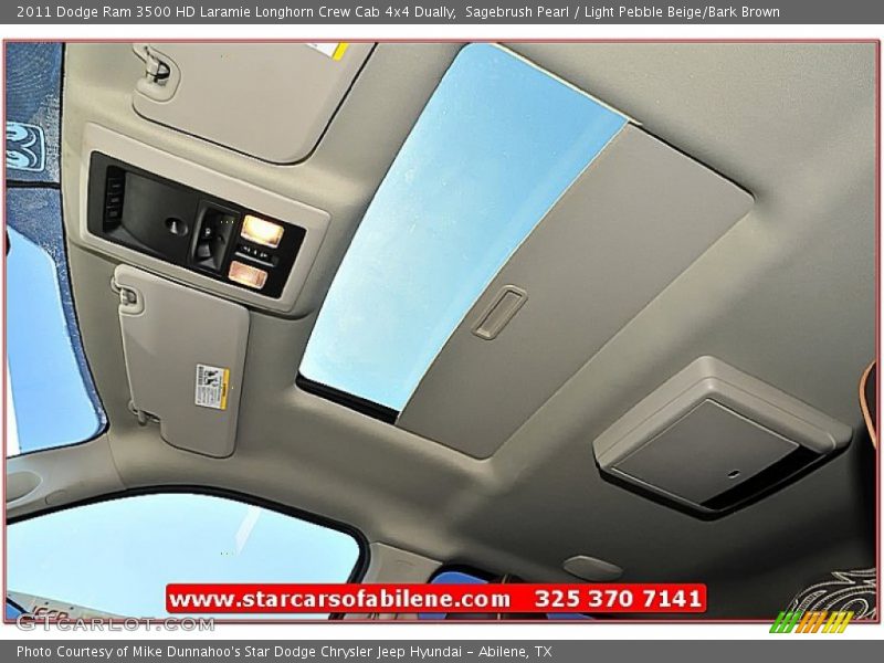 Sagebrush Pearl / Light Pebble Beige/Bark Brown 2011 Dodge Ram 3500 HD Laramie Longhorn Crew Cab 4x4 Dually