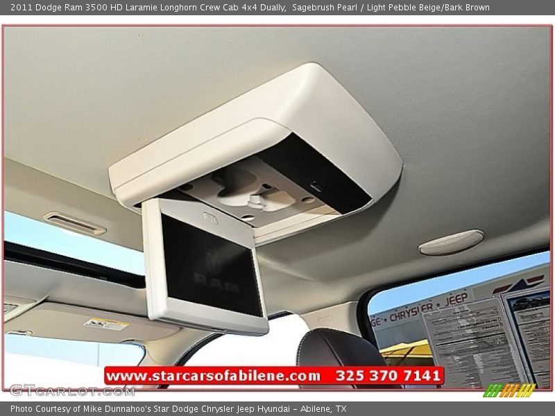 Sagebrush Pearl / Light Pebble Beige/Bark Brown 2011 Dodge Ram 3500 HD Laramie Longhorn Crew Cab 4x4 Dually
