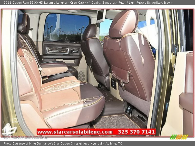 Sagebrush Pearl / Light Pebble Beige/Bark Brown 2011 Dodge Ram 3500 HD Laramie Longhorn Crew Cab 4x4 Dually