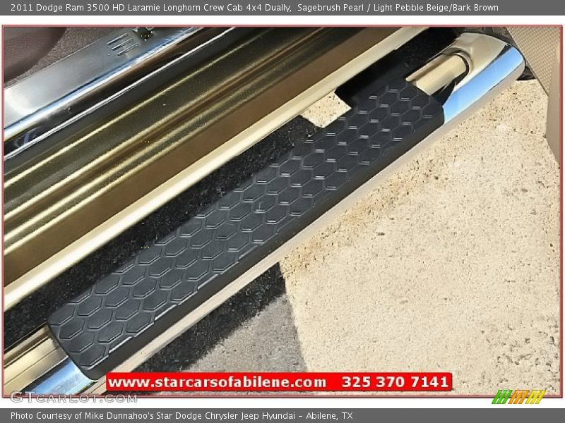 Sagebrush Pearl / Light Pebble Beige/Bark Brown 2011 Dodge Ram 3500 HD Laramie Longhorn Crew Cab 4x4 Dually
