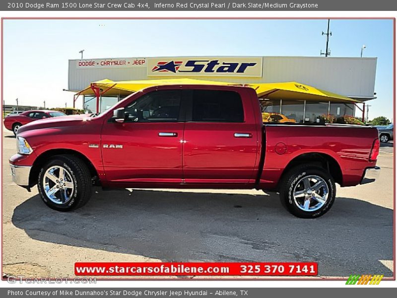 Inferno Red Crystal Pearl / Dark Slate/Medium Graystone 2010 Dodge Ram 1500 Lone Star Crew Cab 4x4