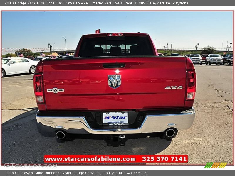 Inferno Red Crystal Pearl / Dark Slate/Medium Graystone 2010 Dodge Ram 1500 Lone Star Crew Cab 4x4