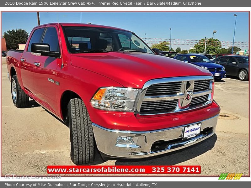 Inferno Red Crystal Pearl / Dark Slate/Medium Graystone 2010 Dodge Ram 1500 Lone Star Crew Cab 4x4