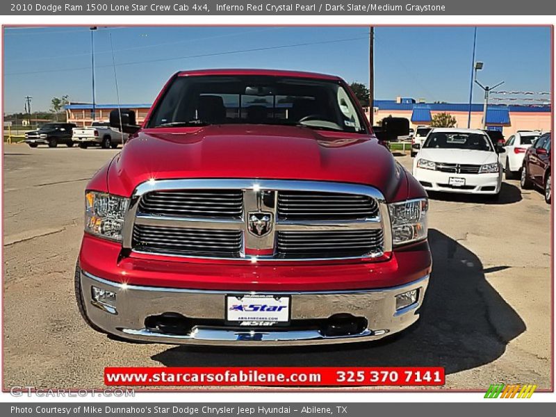 Inferno Red Crystal Pearl / Dark Slate/Medium Graystone 2010 Dodge Ram 1500 Lone Star Crew Cab 4x4