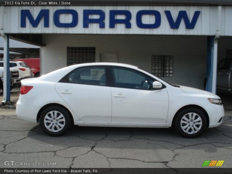 Clear White / Stone 2013 Kia Forte EX