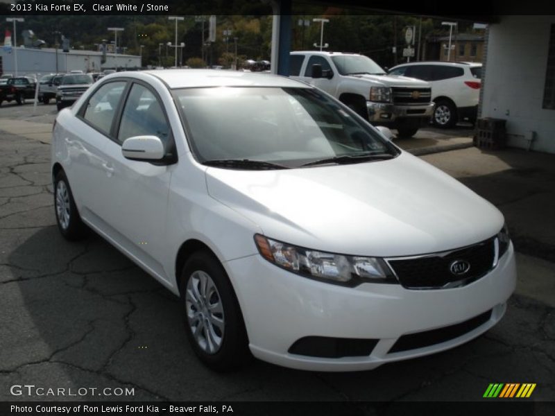 Clear White / Stone 2013 Kia Forte EX