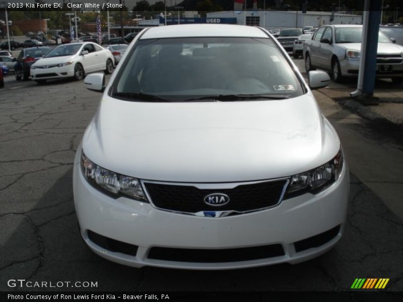 Clear White / Stone 2013 Kia Forte EX