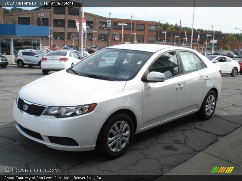 Clear White / Stone 2013 Kia Forte EX