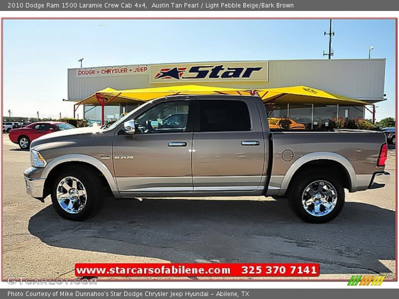 Austin Tan Pearl / Light Pebble Beige/Bark Brown 2010 Dodge Ram 1500 Laramie Crew Cab 4x4