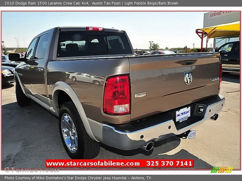 Austin Tan Pearl / Light Pebble Beige/Bark Brown 2010 Dodge Ram 1500 Laramie Crew Cab 4x4