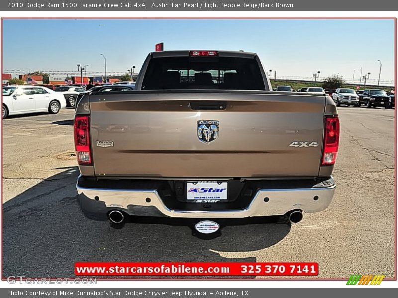 Austin Tan Pearl / Light Pebble Beige/Bark Brown 2010 Dodge Ram 1500 Laramie Crew Cab 4x4