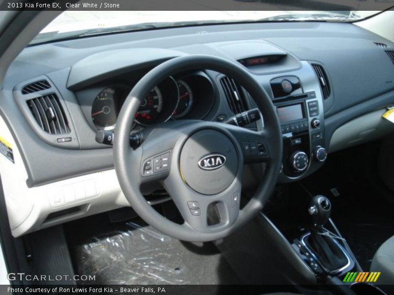 Clear White / Stone 2013 Kia Forte EX