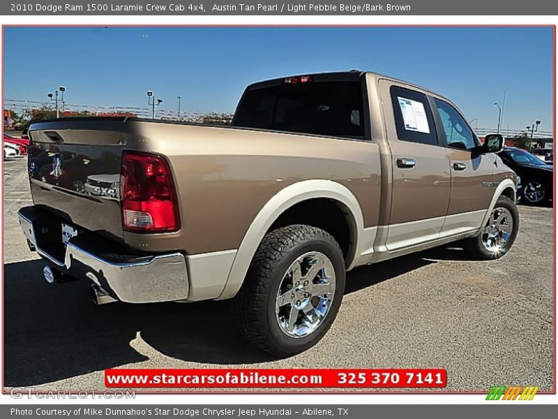 Austin Tan Pearl / Light Pebble Beige/Bark Brown 2010 Dodge Ram 1500 Laramie Crew Cab 4x4