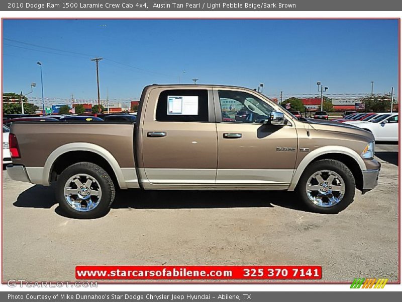 Austin Tan Pearl / Light Pebble Beige/Bark Brown 2010 Dodge Ram 1500 Laramie Crew Cab 4x4