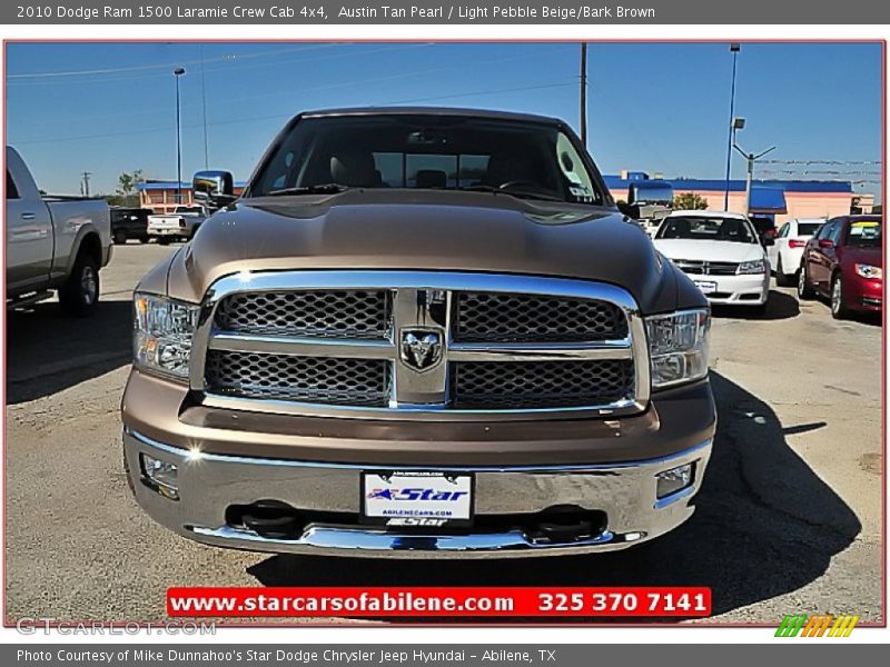 Austin Tan Pearl / Light Pebble Beige/Bark Brown 2010 Dodge Ram 1500 Laramie Crew Cab 4x4
