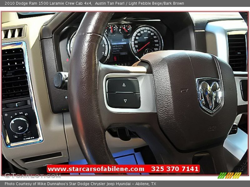 Austin Tan Pearl / Light Pebble Beige/Bark Brown 2010 Dodge Ram 1500 Laramie Crew Cab 4x4