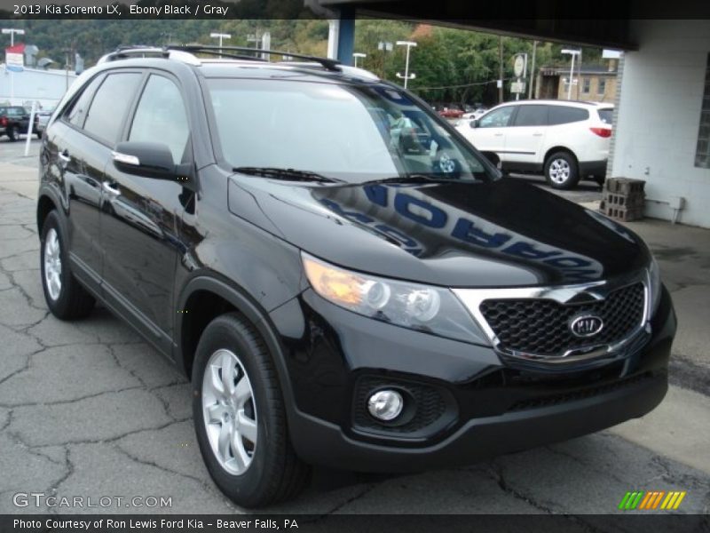 Ebony Black / Gray 2013 Kia Sorento LX