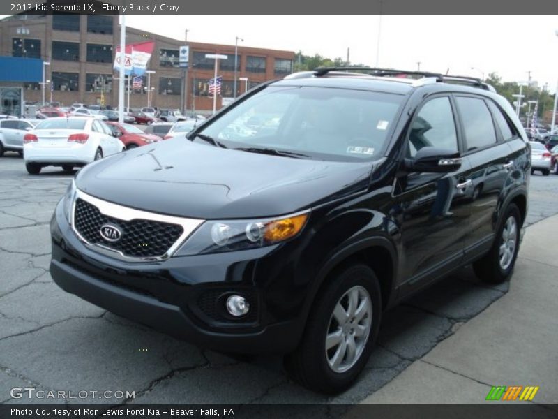 Ebony Black / Gray 2013 Kia Sorento LX