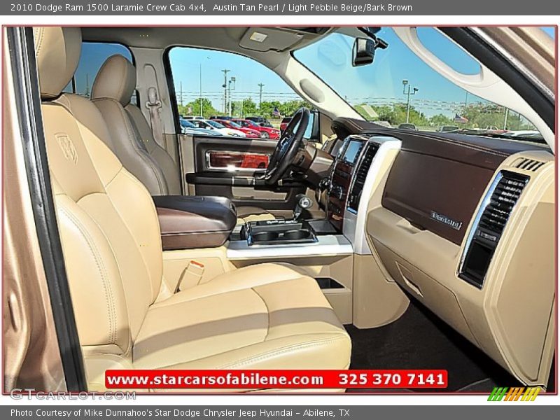 Austin Tan Pearl / Light Pebble Beige/Bark Brown 2010 Dodge Ram 1500 Laramie Crew Cab 4x4
