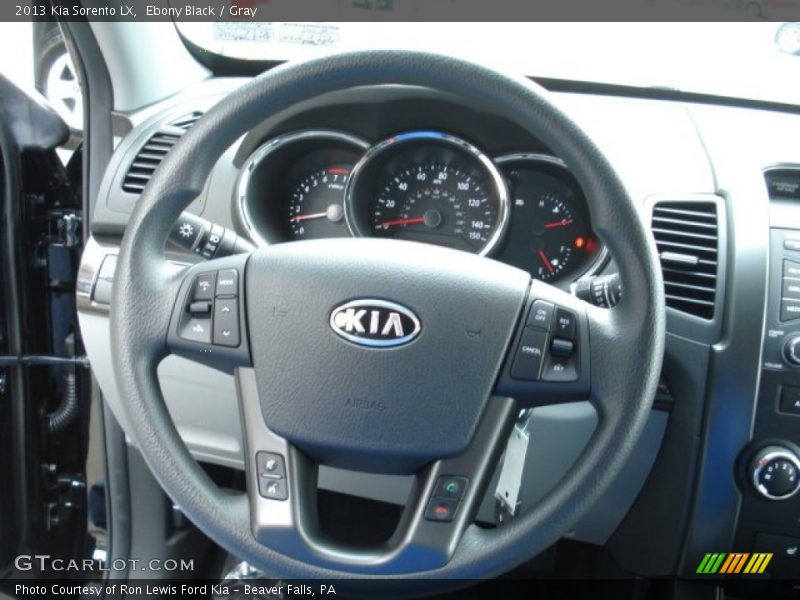 Ebony Black / Gray 2013 Kia Sorento LX