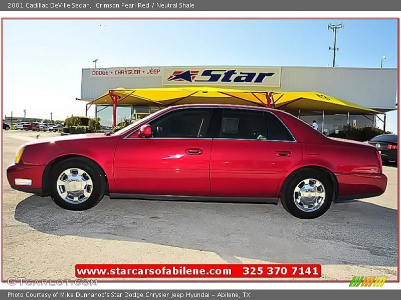 Crimson Pearl Red / Neutral Shale 2001 Cadillac DeVille Sedan