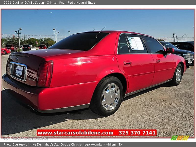 Crimson Pearl Red / Neutral Shale 2001 Cadillac DeVille Sedan