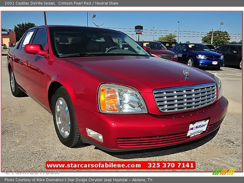 Crimson Pearl Red / Neutral Shale 2001 Cadillac DeVille Sedan