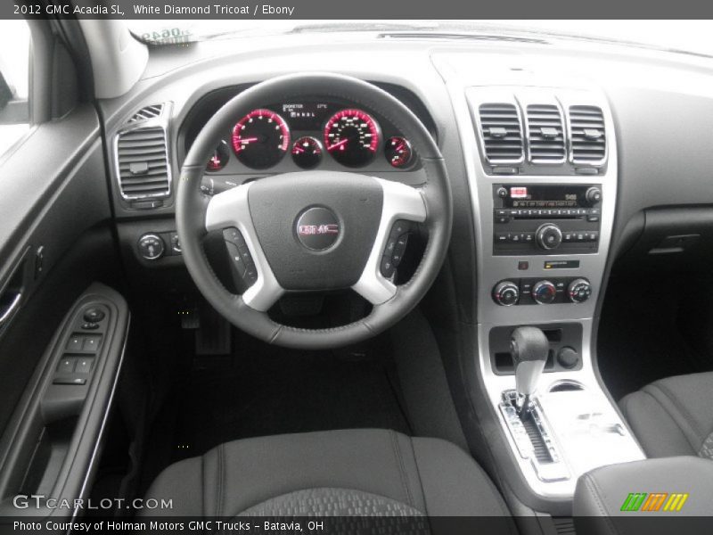 White Diamond Tricoat / Ebony 2012 GMC Acadia SL