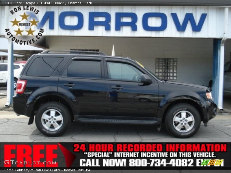 Black / Charcoal Black 2010 Ford Escape XLT 4WD