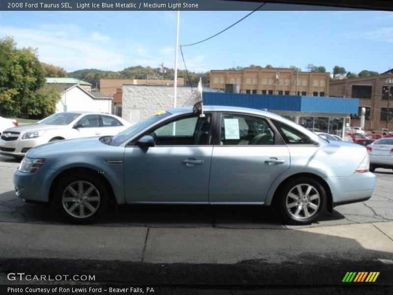 Light Ice Blue Metallic / Medium Light Stone 2008 Ford Taurus SEL