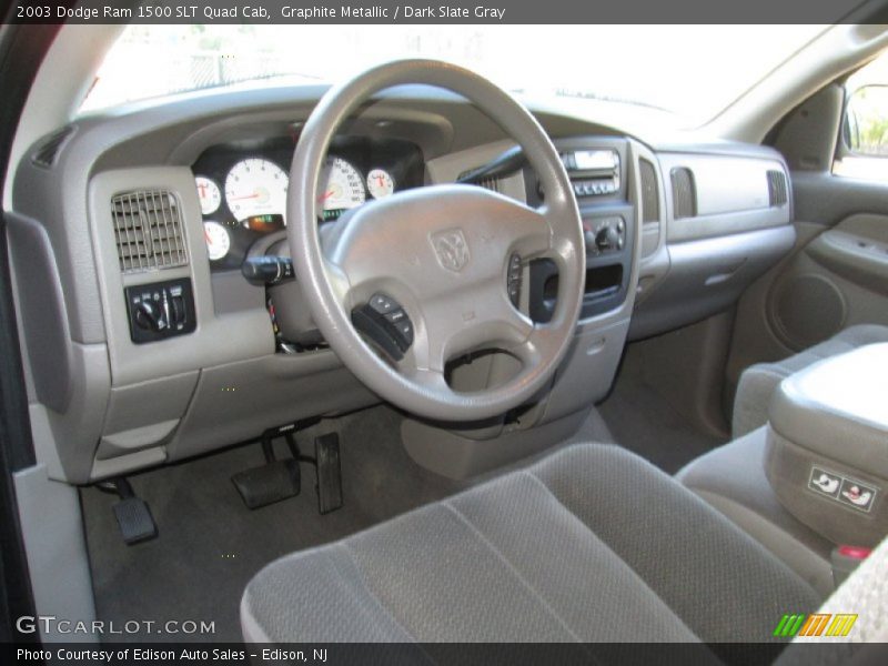 Graphite Metallic / Dark Slate Gray 2003 Dodge Ram 1500 SLT Quad Cab