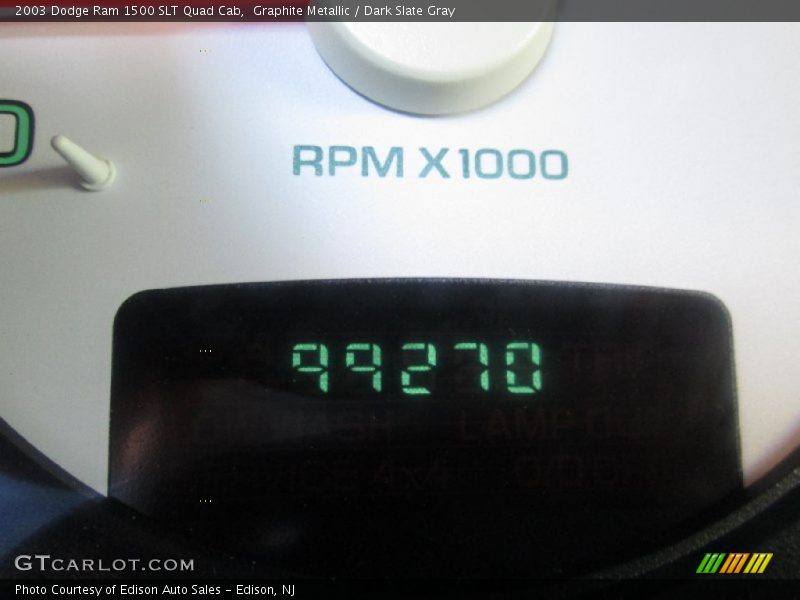 Graphite Metallic / Dark Slate Gray 2003 Dodge Ram 1500 SLT Quad Cab
