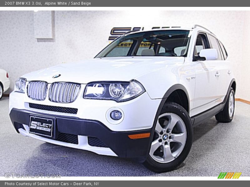 Alpine White / Sand Beige 2007 BMW X3 3.0si