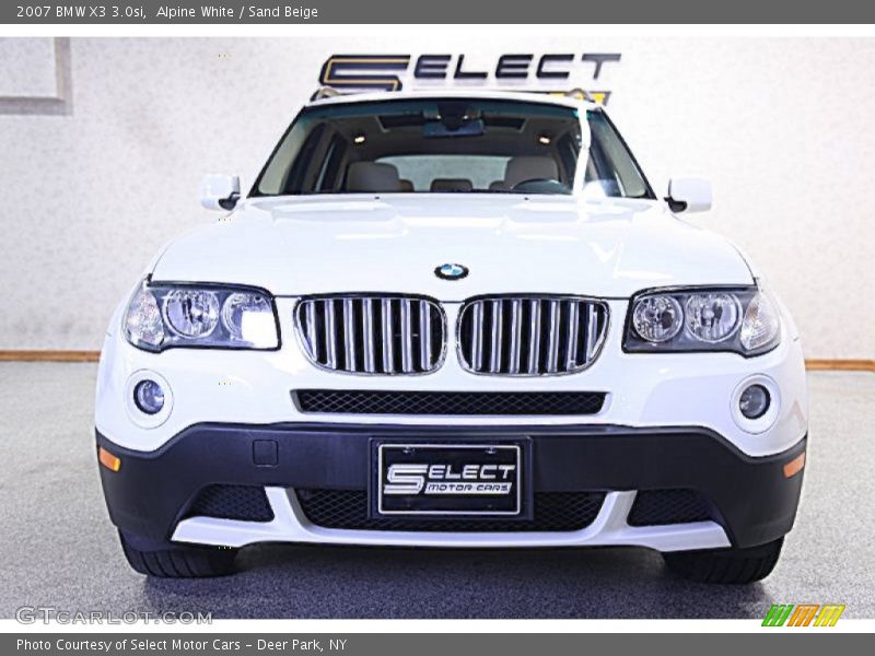 Alpine White / Sand Beige 2007 BMW X3 3.0si