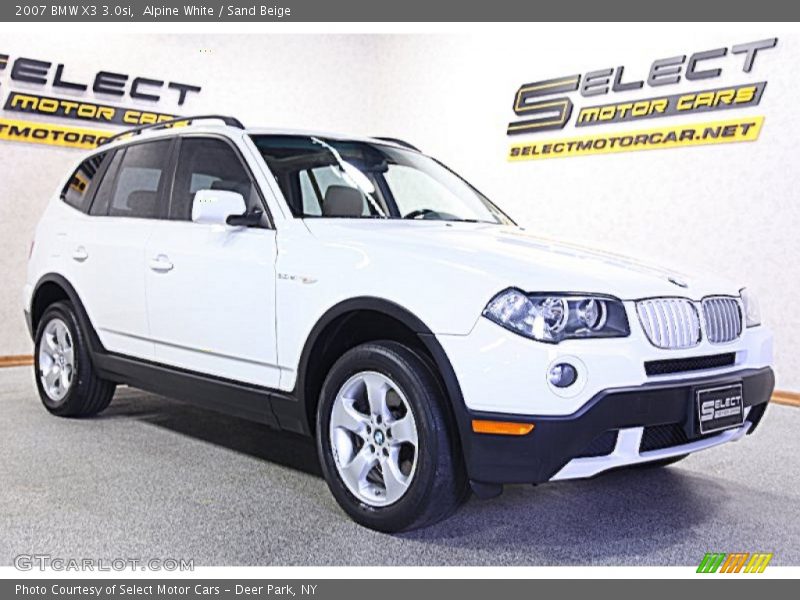 Alpine White / Sand Beige 2007 BMW X3 3.0si