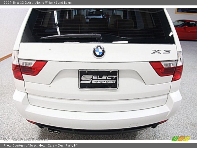 Alpine White / Sand Beige 2007 BMW X3 3.0si