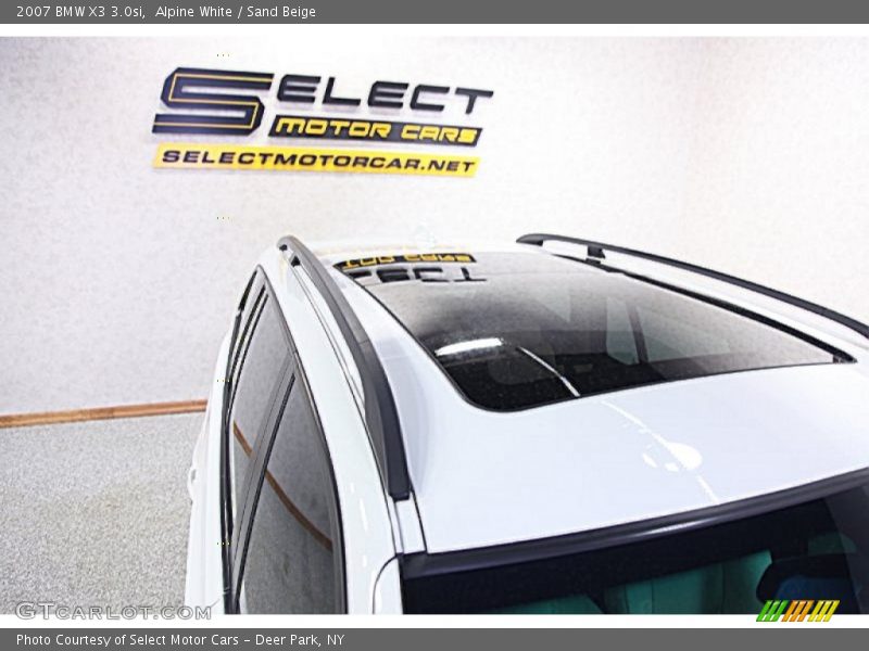Alpine White / Sand Beige 2007 BMW X3 3.0si