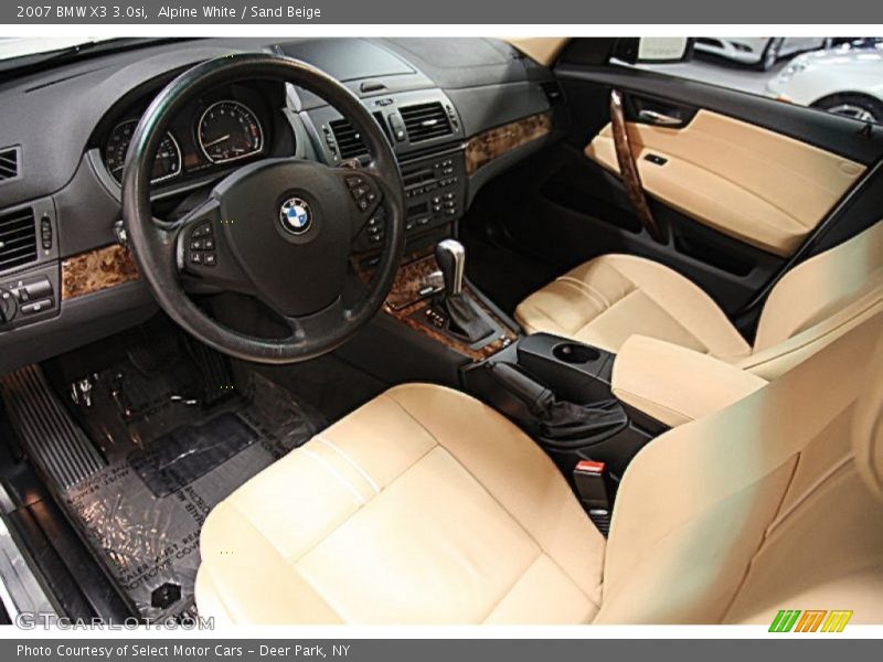 Alpine White / Sand Beige 2007 BMW X3 3.0si