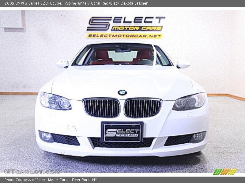 Alpine White / Coral Red/Black Dakota Leather 2009 BMW 3 Series 328i Coupe