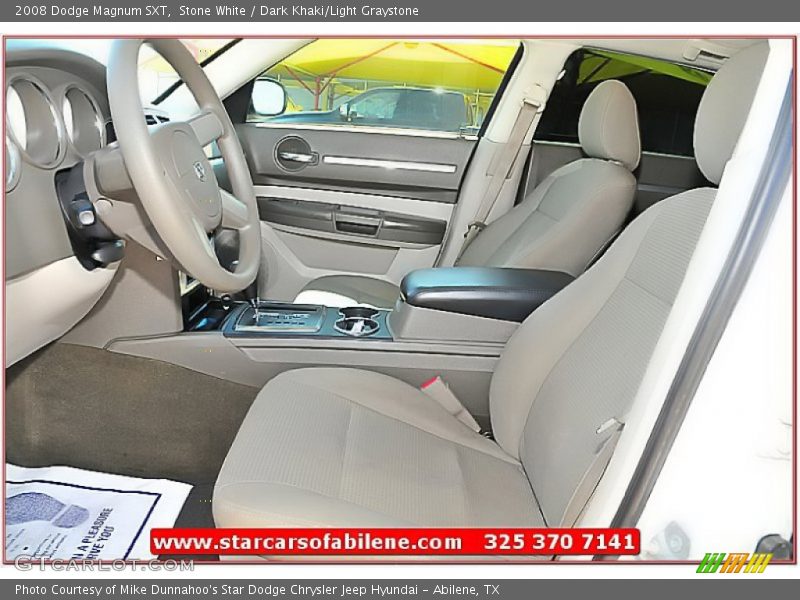 Stone White / Dark Khaki/Light Graystone 2008 Dodge Magnum SXT
