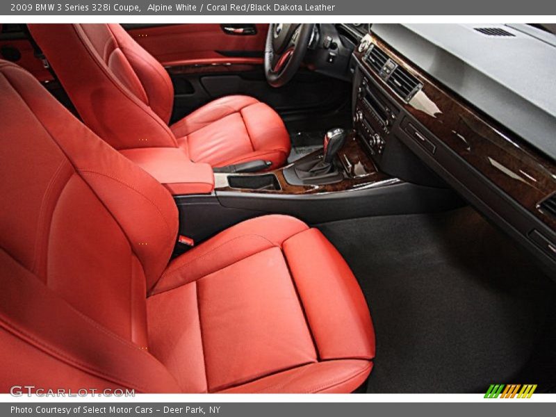 Alpine White / Coral Red/Black Dakota Leather 2009 BMW 3 Series 328i Coupe