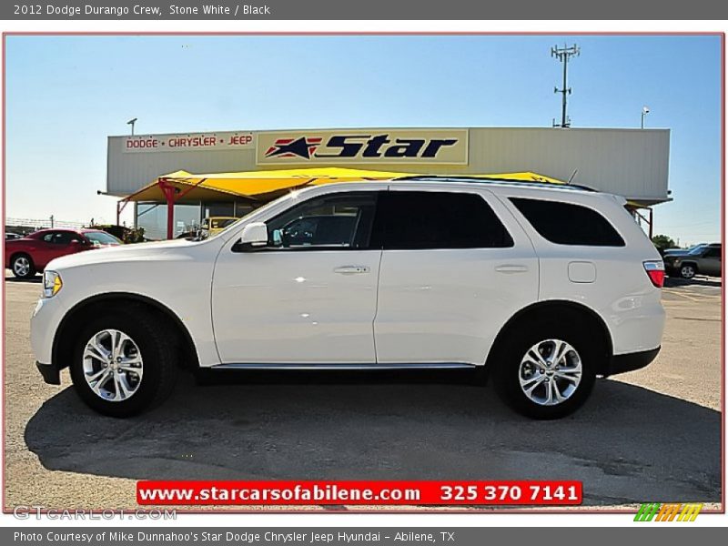 Stone White / Black 2012 Dodge Durango Crew