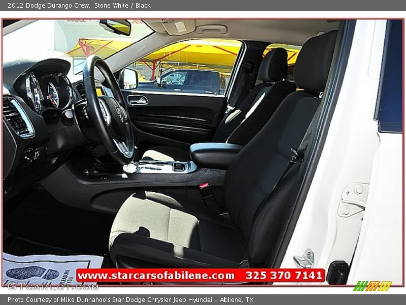 Stone White / Black 2012 Dodge Durango Crew