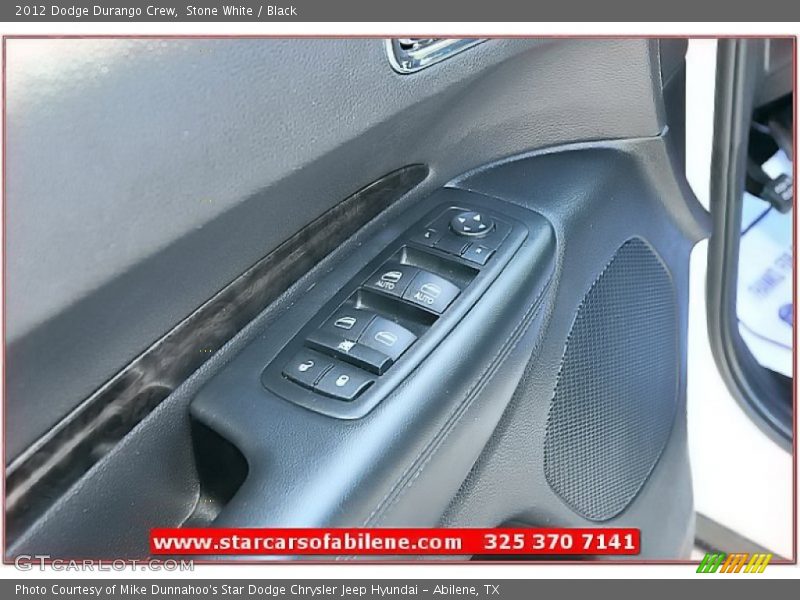 Stone White / Black 2012 Dodge Durango Crew