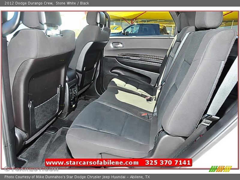 Stone White / Black 2012 Dodge Durango Crew