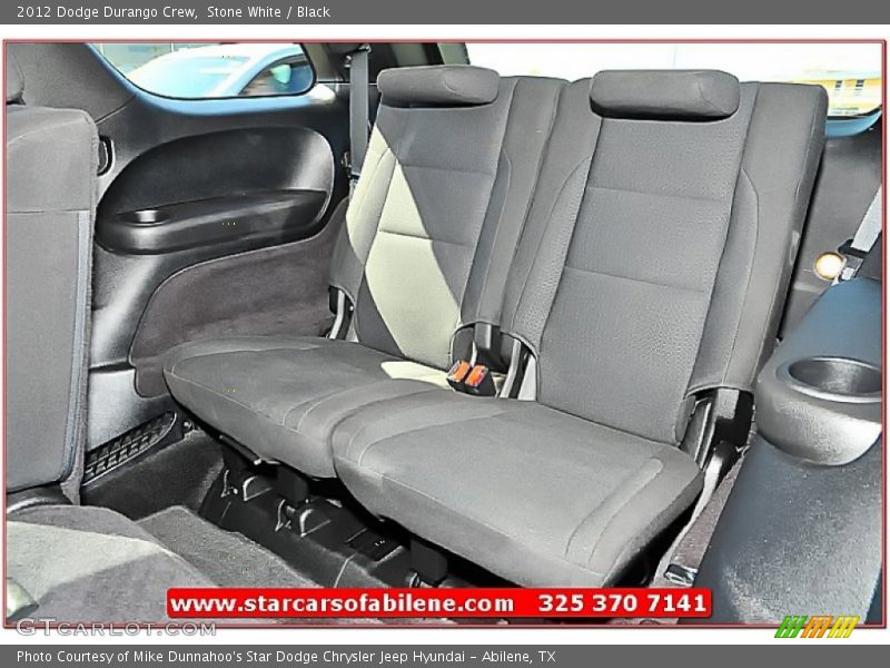 Stone White / Black 2012 Dodge Durango Crew